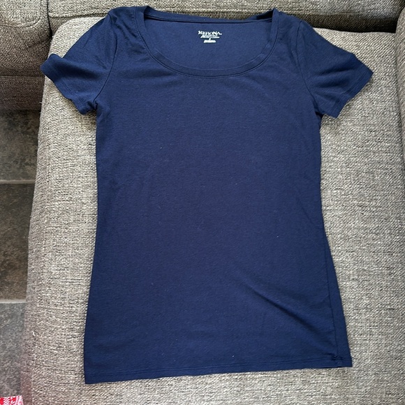 Merona Tops - Merona Women’s Pima Cotton Blend Navy Blue Short Sleeve T-Shirt Size Small